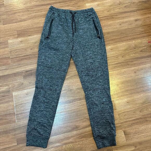 Burnside Jogger Sweatpants Drawstring Gray and Black | Men Size Medium - Picture 1 of 10